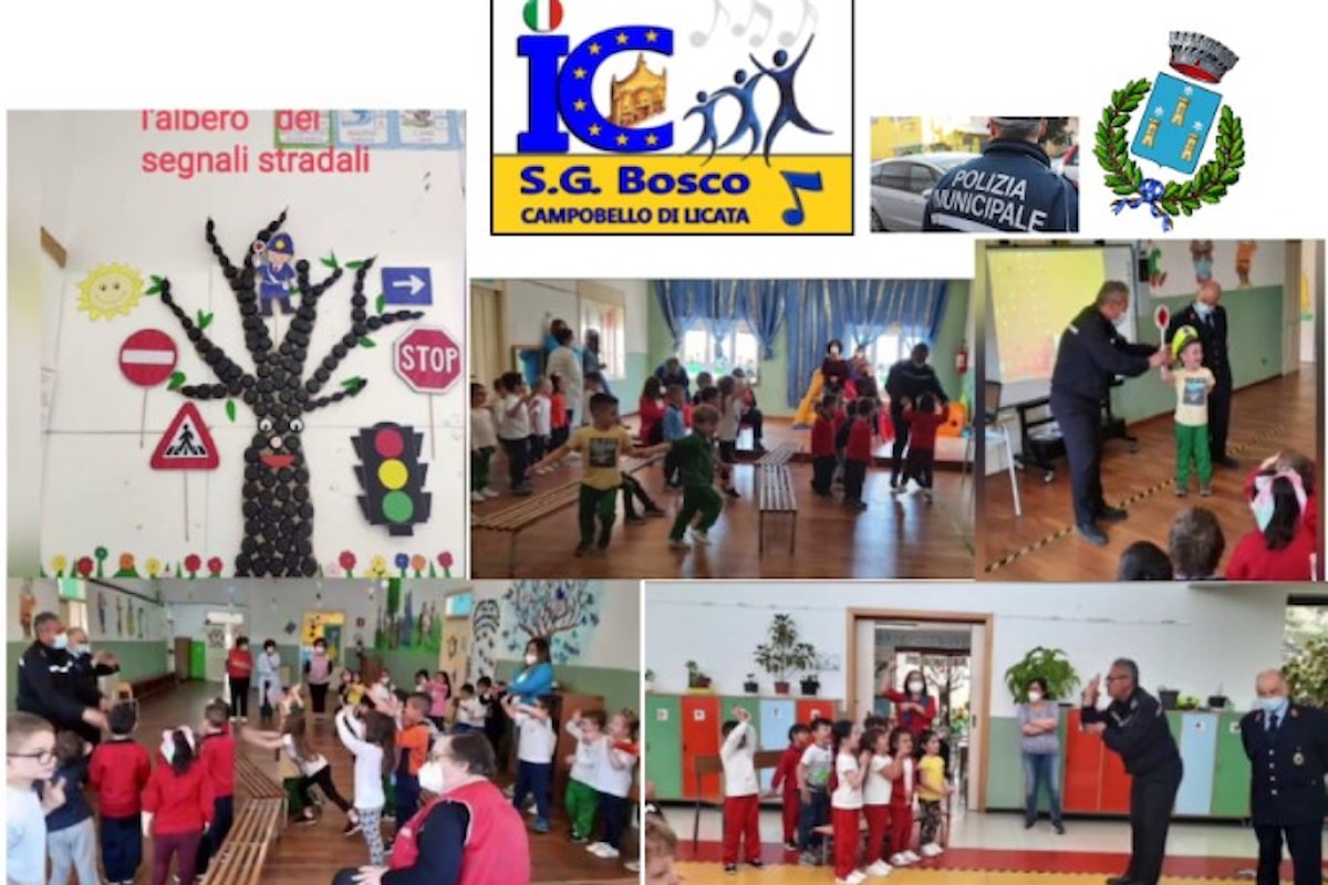 I bambini dell’infanzia a scuola di educazione stradale all’SG Bosco di Campobello di Licata