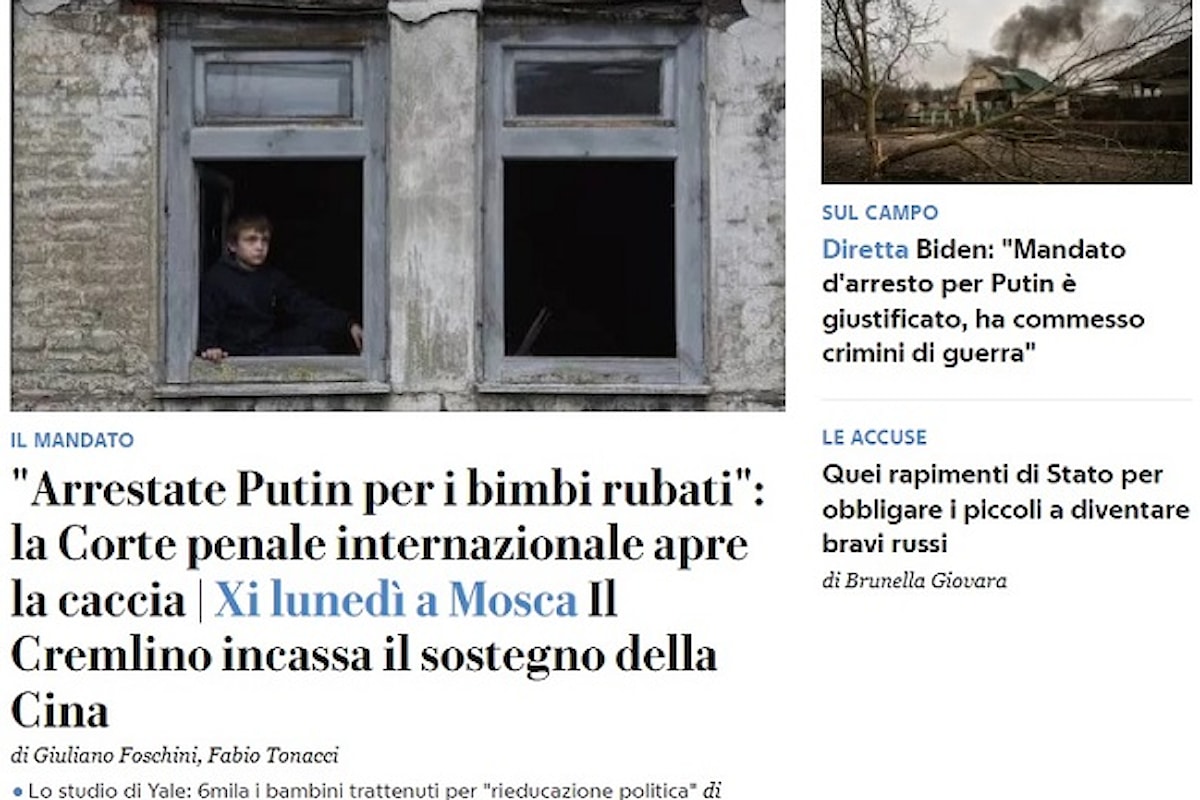 Ennesima montatura occidentale: arrestare Putin perché deporta bambini. O forse li mangia?