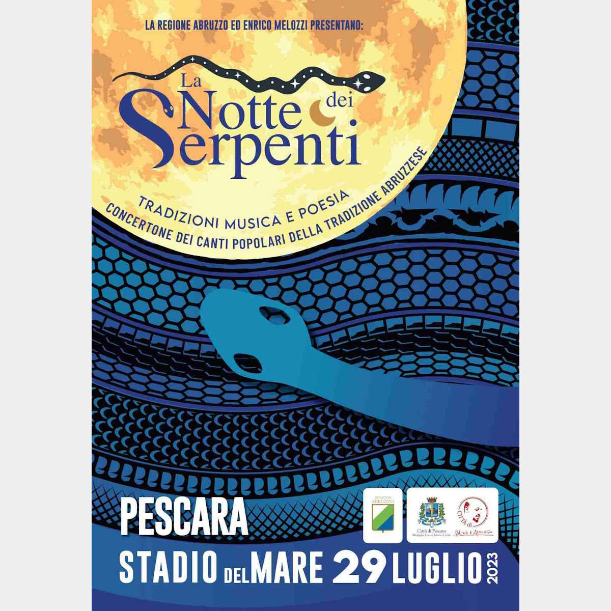 Il 29 luglio, allo Stadio del Mare di Pescara, GIANLUCA GRIGNANI sul palco de “LA NOTTE DEI SERPENTI”, la prima edizione del concerto ideato e diretto dal Maestro ENRICO MELOZZI