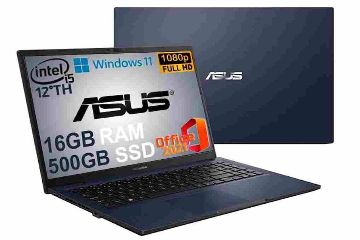 Notebook ASUS: Prestazioni Potenti con CPU Intel i5, SSD 512GB, Windows 11 Pro e Office 2021 - Acquista Subito!