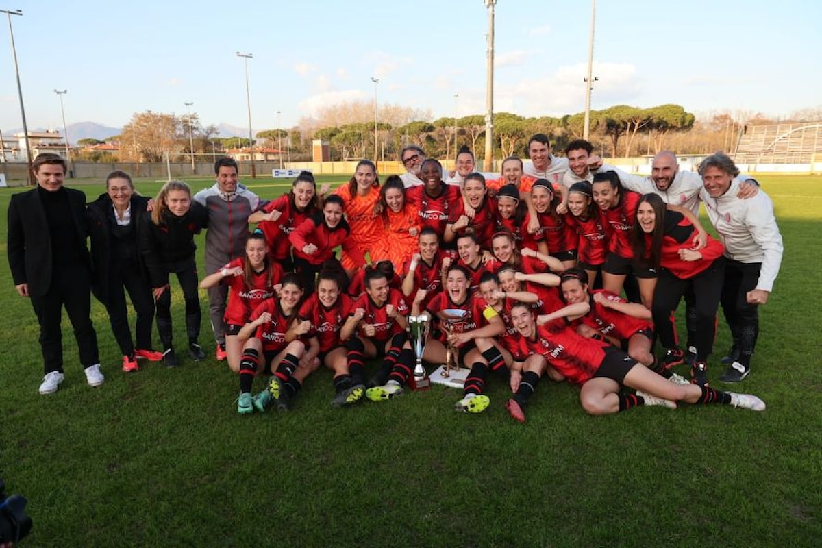 Per il secondo anno consecutivo, il Milan si aggiudica la Viareggio Women's Cup, battendo per 4-0 la rappresentativa della L.N.D.