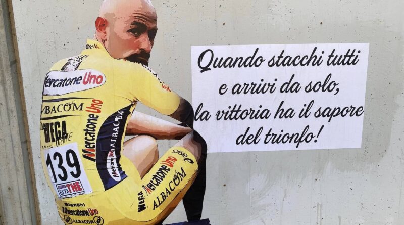 Un murales per Pantani a Nardò: 20 anni fa la scomparsa dell'indimenticato campione del ciclismo