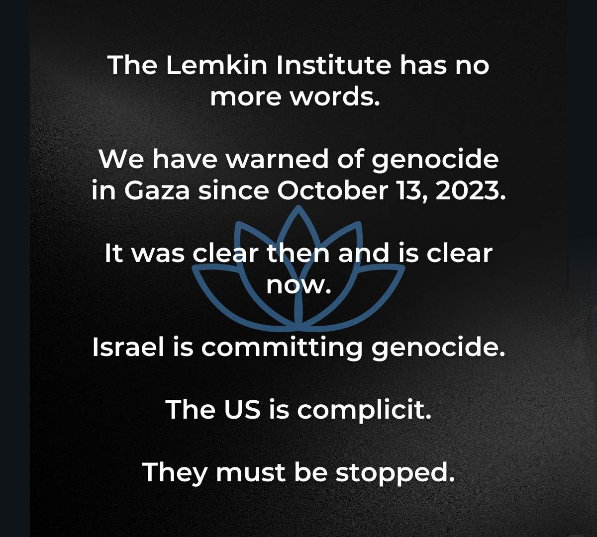 Lemkin Institute: Israele sta commettendo un genocidio a Gaza. Gli Stati Uniti sono complici del genocidio