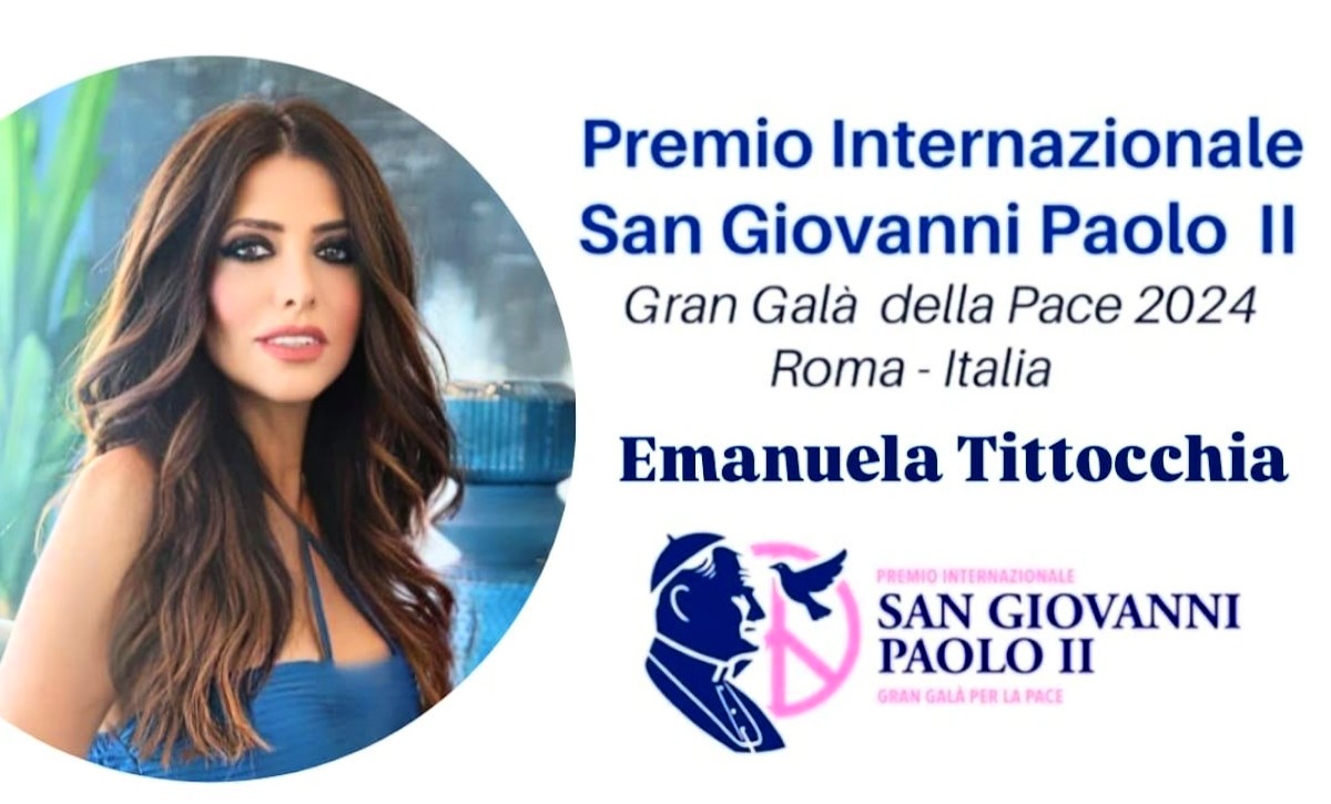 L'attrice e conduttrice Emanuela Tittocchia vince il premio “San Giovanni Paolo II 2024”