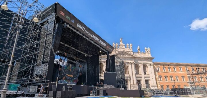 Il Concertone del 1° Maggio ritorna a Piazza San Giovanni, nonostante il recente restauro.