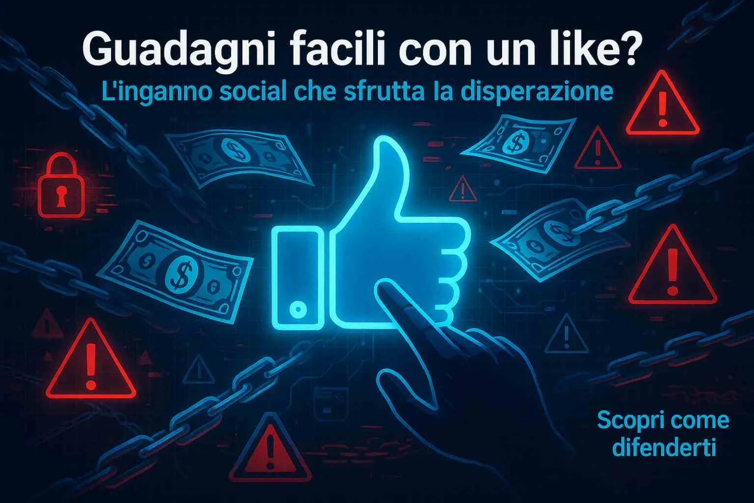 “Guadagni facili con un like?”: l’ultima truffa digitale che sfrutta il bisogno delle persone