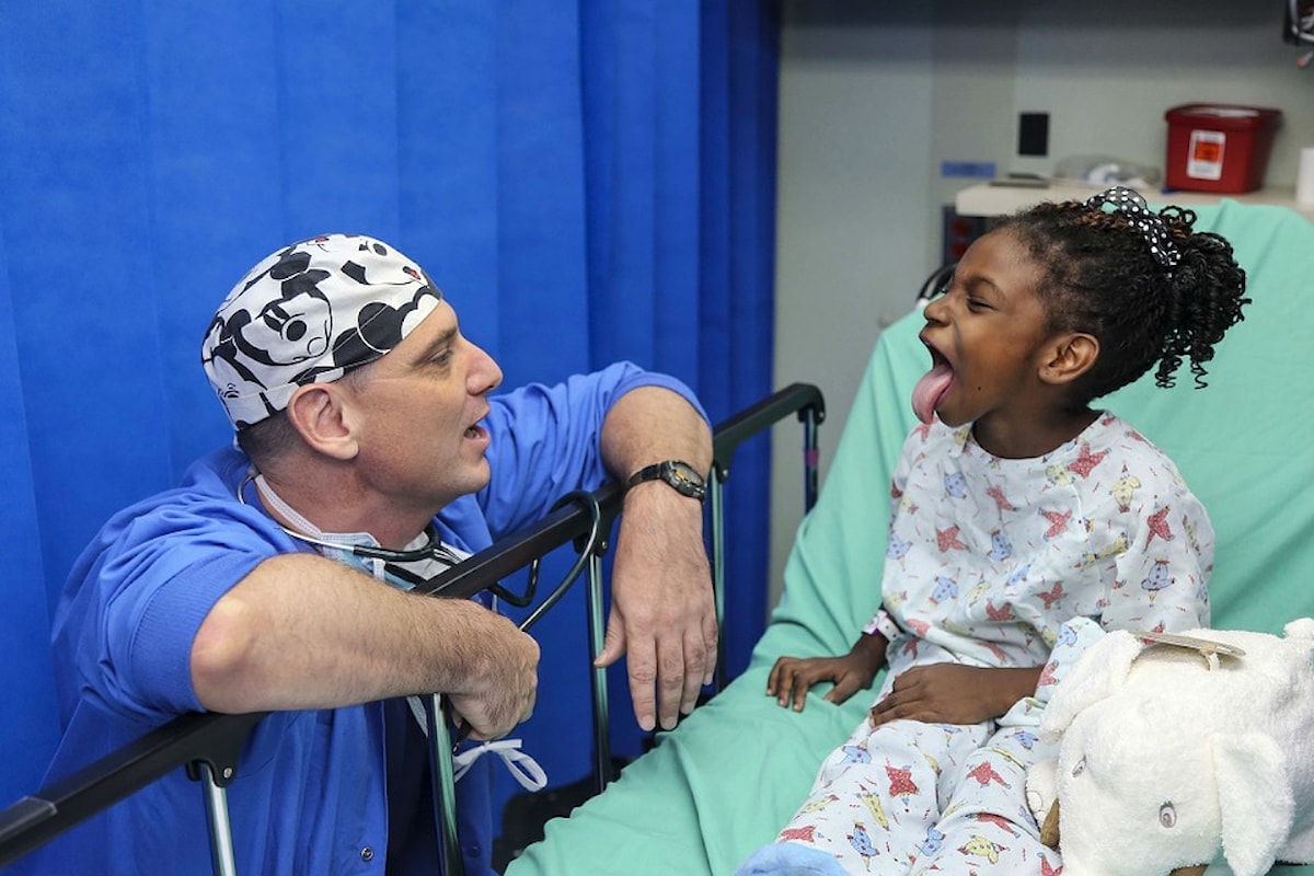 Quel dolce sorriso in ospedale