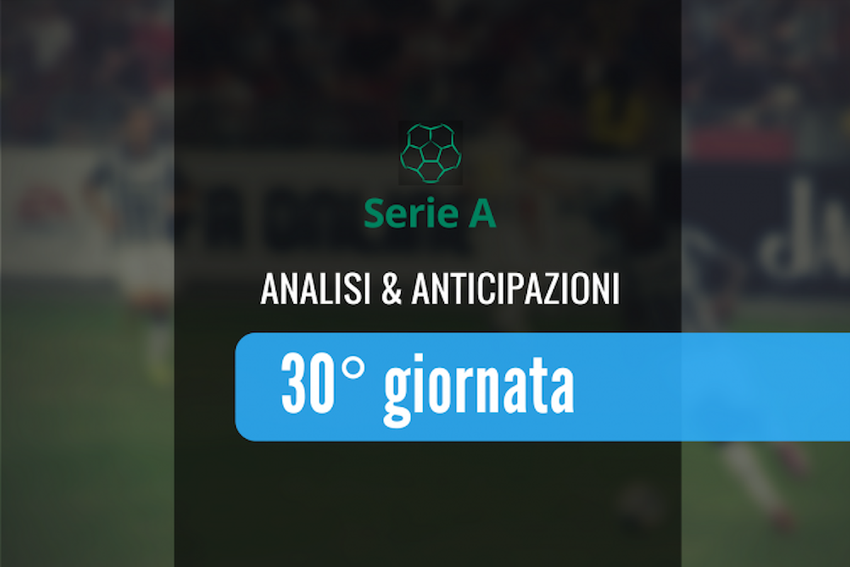 Serie A: 30° giornata, tutte le anticipazioni!