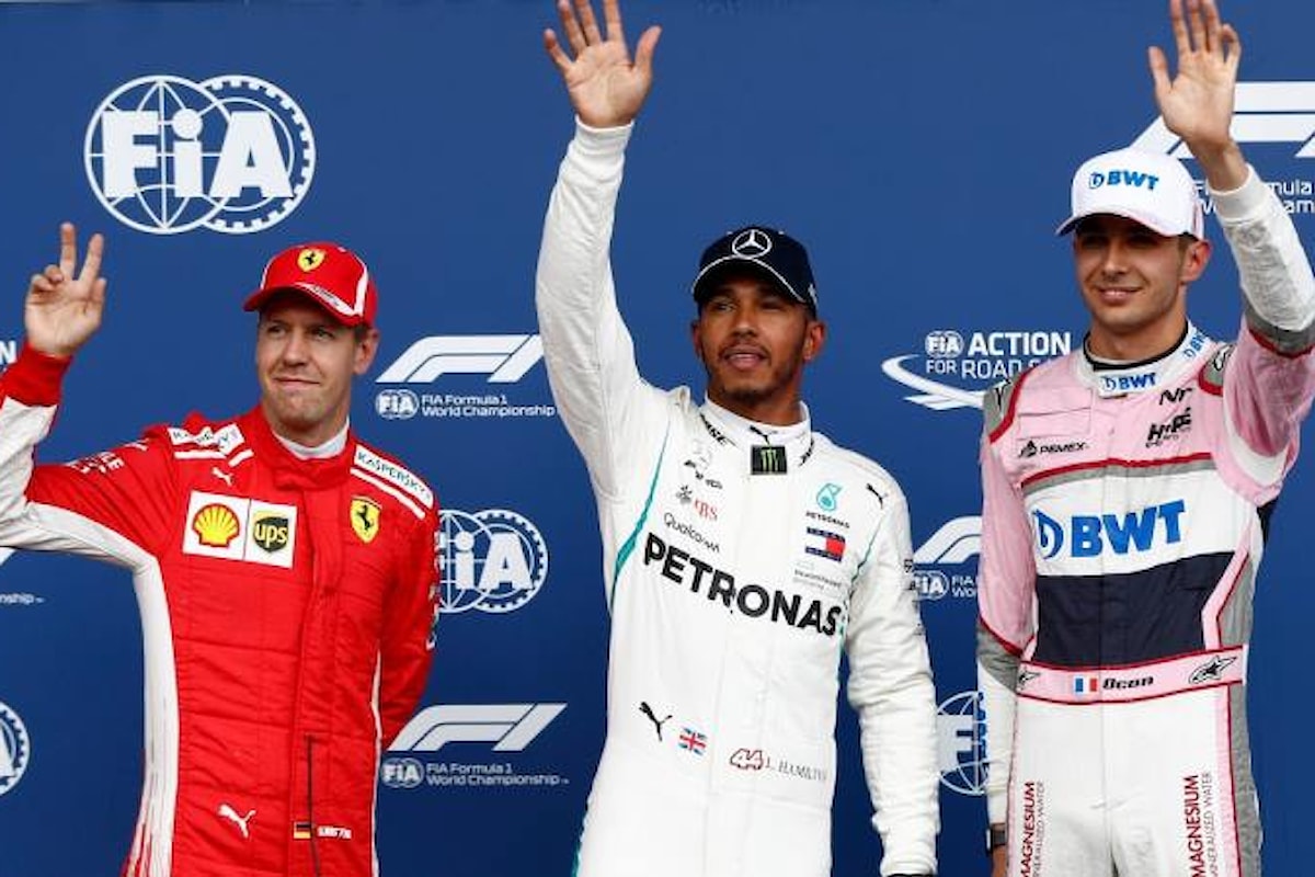 Formula 1, Hamilton ringrazia la pioggia e conquista la pole anche in Belgio