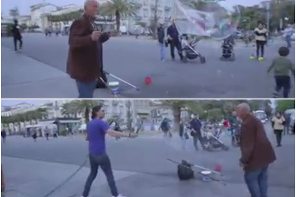 Boris, l'uomo delle bolle aggredito a Viareggio al grido di ti spacco la testa