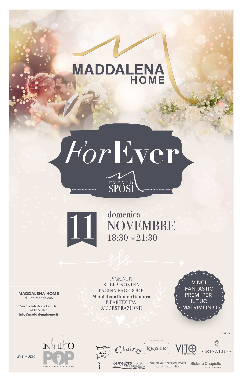 Altamura, al via la prima edizione dell'evento ForEver dedicato ai futuri sposi